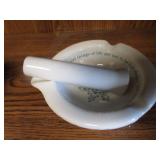 Mortar/Pestle, Burlwood, Porcelain