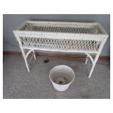 Vintage Wicker Plant Stand, Basket