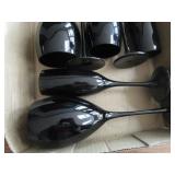 Long Stem Black Glasses