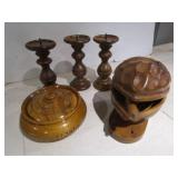 Wooden Bowls, Candle Holders