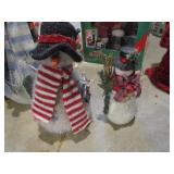 Santa, Lamp Post, Snowmen