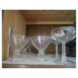 Stemware, Blue & wine