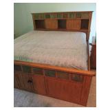 King Size Wood and Stone like accen...