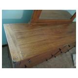 Wood 6-drawer dresser and mirror ap...