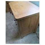 Pair of (2) wood 3-drawer nightstan...