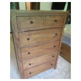 Wood 5-drawer highboy dresser appro...