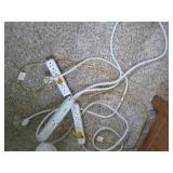 Pair of slim painted metal table la...