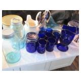Vintage to modern Cobalt blue glass...