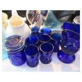 Vintage to modern Cobalt blue glass...
