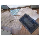 Entry rugs and runner in varying co...