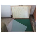 Wood framed display board with felt...