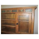 2pc Wood China Hutch Cabinet with S...