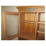 2pc Wood China Hutch Cabinet with S...