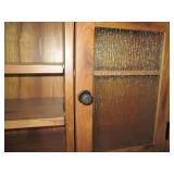 2pc Wood China Hutch Cabinet with S...