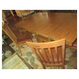 7pc Wood and Stone Inlay Dining tab...
