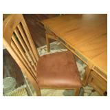 7pc Wood and Stone Inlay Dining tab...