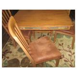 7pc Wood and Stone Inlay Dining tab...