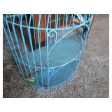 Teal metal Birdcage Shelf approx 17...