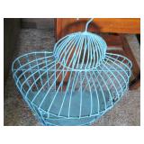 Teal metal Birdcage Shelf approx 17...