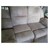 Neutral Rustic style 3-cushion sofa...