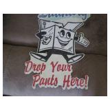 Metal Laundry Drop your pants wall ...