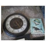 Decorative Wall Clock, framed bird ...