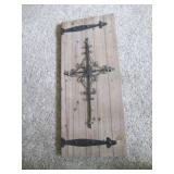 Large rustic wood cupboard door sty...