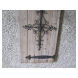 Large rustic wood cupboard door sty...