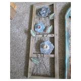 Large Rustic wood and metal floral,...