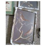 Rustic metal and wood Bird themed w...