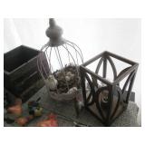Bird themed figurines, plant stakes...