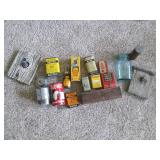 Vintage metal seasoning tins, wood ...
