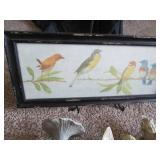Rustic bird picture with stand and ...