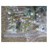 Variety of vintage marbles, decorat...