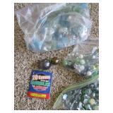 Variety of vintage marbles, decorat...