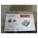 Belkin wireless G router, TV cable ...