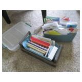 small bins and wood box with a larg...