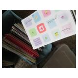 small bins and wood box with a larg...
