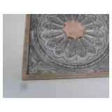 Wood framed Metal wall decor approx...