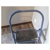 Blue metal folding step stool...