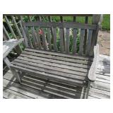 Rustic wood garden bench approx 50i...