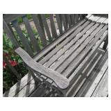 Rustic wood garden bench approx 50i...