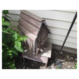 Shepherds hook, wood birdhouse, sto...
