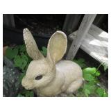 Frog and rabbit lawn ornaments...