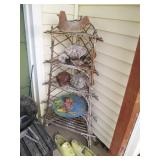 56in Outdoor Birchwood corner shelf...