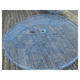 Blue mesh metal outdoor round picni...