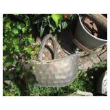 Metal buckets, basket and planters ...