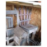 Wood Birdhouse themed plant stand a...