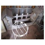 Wood Birdhouse themed plant stand a...