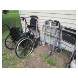 Manually operated wheel chair and v...